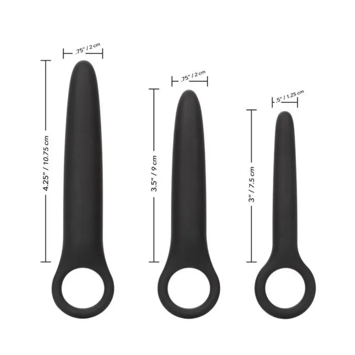 Male Sex Toys Boundless Anal or Vaginal Dilator Trio with Finger Loops CalExotics