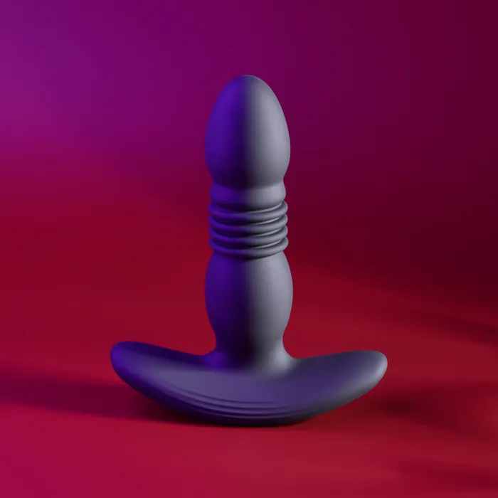 Male Sex Toys Evolved Novelties Playboy Trust the Thrust Vibrating Thrusting Anal Plug with Remote