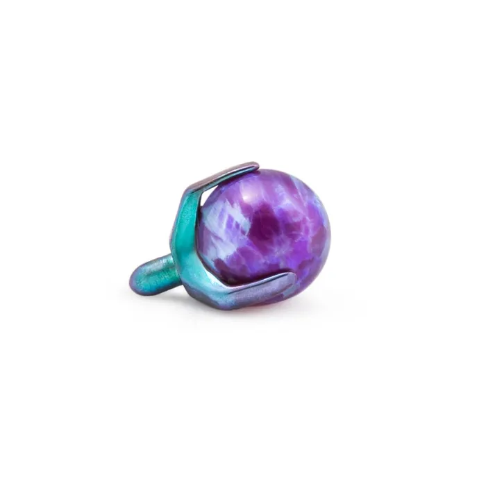Male Sex Toys Painful Pleasures 14g12g Internally Threaded 4mm ProngSet Opal Ball Price Per 1