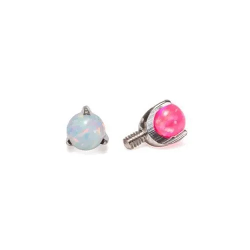 Male Sex Toys Painful Pleasures 14g12g Internally Threaded 4mm ProngSet Opal Ball Price Per 1