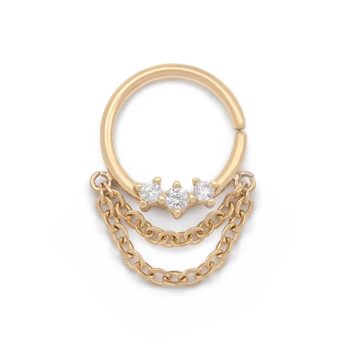 Male Sex Toys Painful Pleasures 16g Crystal Trinity Dangle Bendable Septum Ring Price Per 1 Male Sex Toys Painful Pleasures 16g Crystal Trinity Dangle Bendable Septum Ring Price Per 1