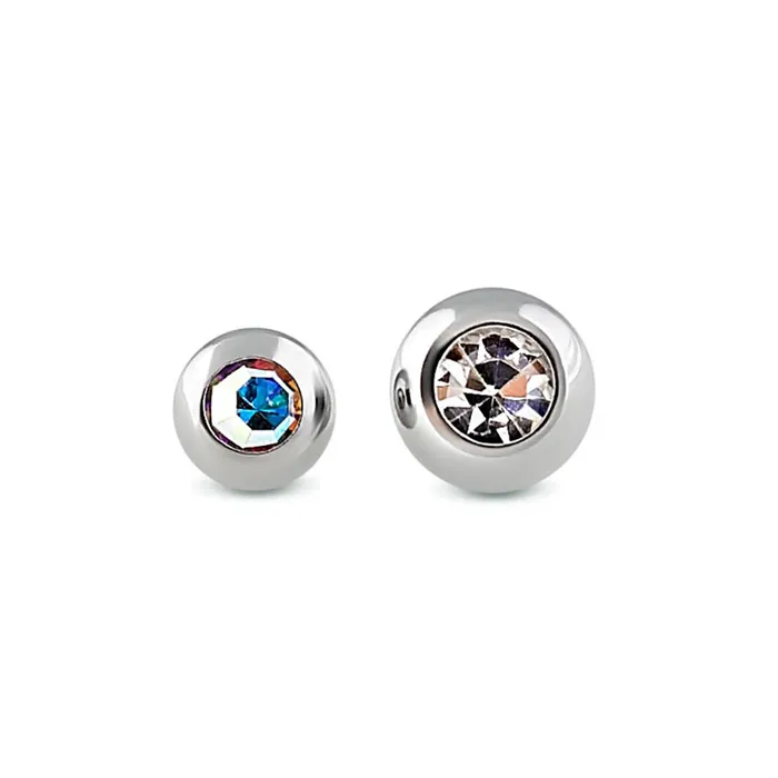 Male Sex Toys Painful Pleasures 18g16g Externally Threaded Bezel Set Jewel Replacement Ball Price Per 1