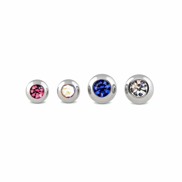 Male Sex Toys Painful Pleasures 18g16g Externally Threaded Bezel Set Jewel Replacement Ball Price Per 1