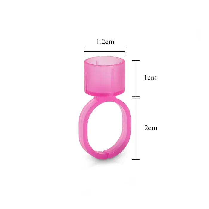 Male Sex Toys Saferly Cosmetic Ink Cup Holder Finger Ring Pink Bag of 50