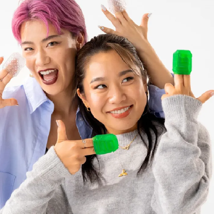 Male Sex Toys Tenga Tenga Uni Emerald Textured Finger Sleeve for Stroking and Clit Massage