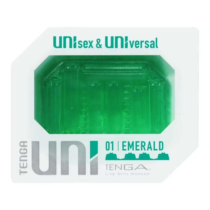 Male Sex Toys Tenga Tenga Uni Emerald Textured Finger Sleeve for Stroking and Clit Massage
