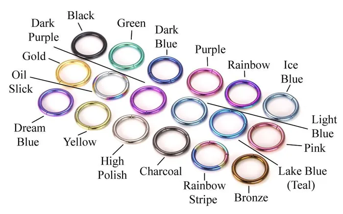 Male Sex Toys Tilum 16g Anodized Titanium Segment Ring Price Per 1 Tilum