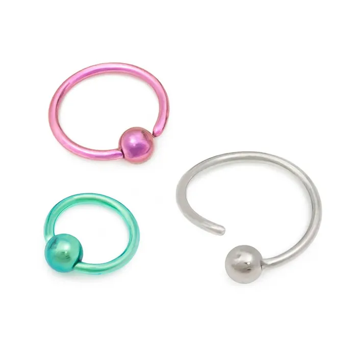 Male Sex Toys Tilum 18g Annealed Titanium Fixed Bead Ring Price Per 1 Tilum