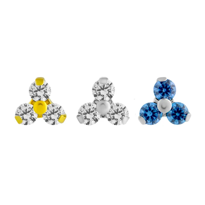 Male Sex Toys Tilum Tilum 14g12g Internally Threaded Titanium Jewel Trinity Top Large Price Per 1