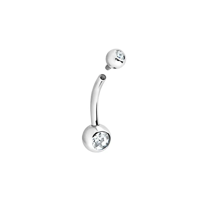 Male Sex Toys Tilum Tilum 14g 716 Crystal Jewel Ball Internally Threaded Titanium Belly Button Ring