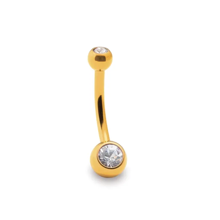 Male Sex Toys Tilum Tilum 14g 716 Crystal Jewel Ball Internally Threaded Titanium Belly Button Ring