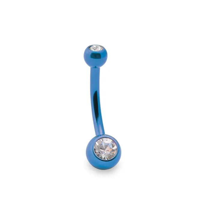 Male Sex Toys Tilum Tilum 14g 716 Crystal Jewel Ball Internally Threaded Titanium Belly Button Ring