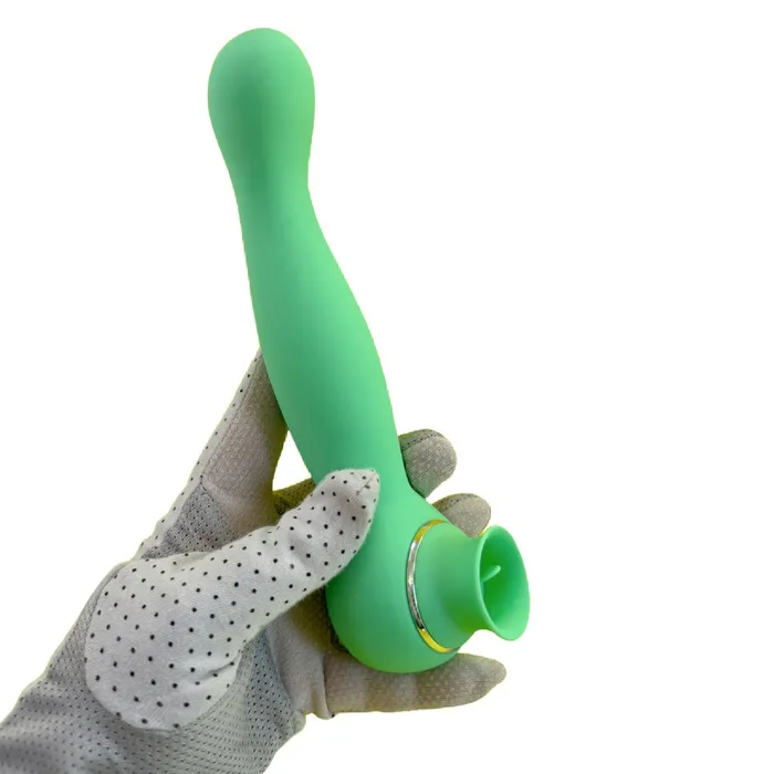 Nasstoys Female Sex Toys Luscious Licker Double Ended Licking GSpot Vibrator Mint Green