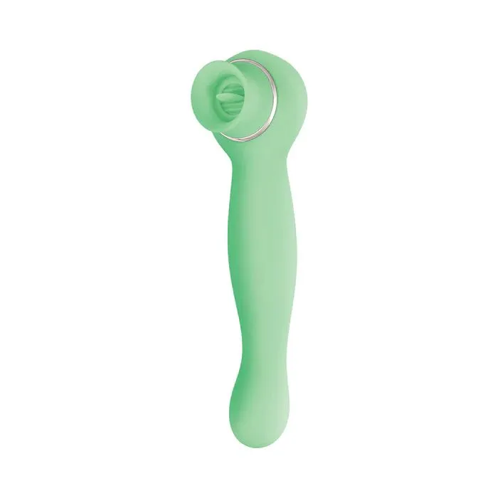 Nasstoys Female Sex Toys Luscious Licker Double Ended Licking GSpot Vibrator Mint Green