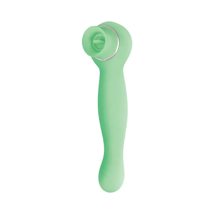 Nasstoys Female Sex Toys Luscious Licker Double Ended Licking GSpot Vibrator Mint Green