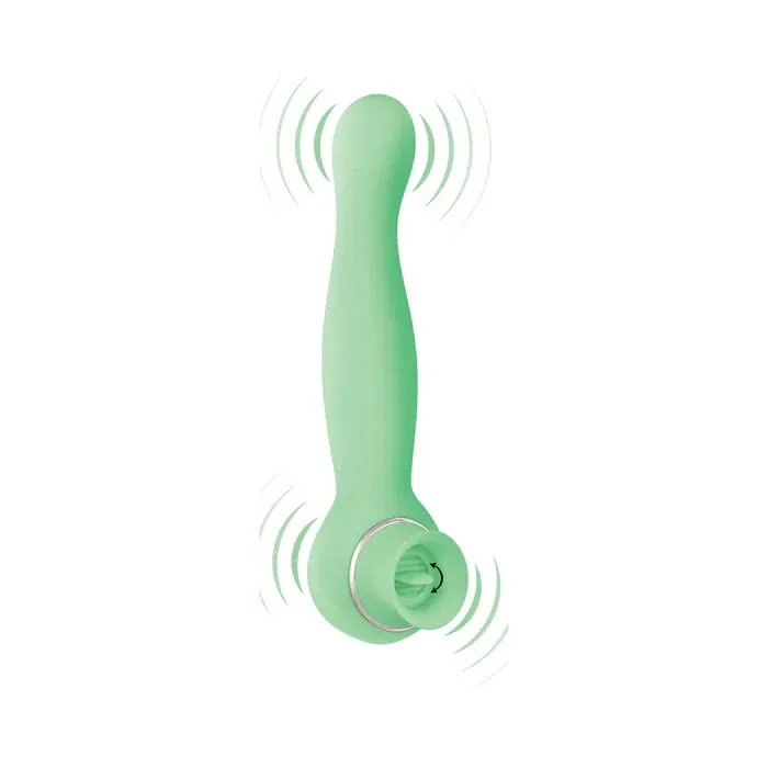 Nasstoys Female Sex Toys Luscious Licker Double Ended Licking GSpot Vibrator Mint Green