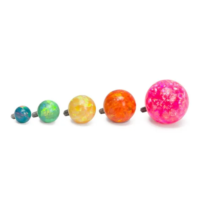 Painful Pleasures 14g 12g Internally Threaded 5mm Opal Replacement Ball Price Per 1 Male Sex Toys