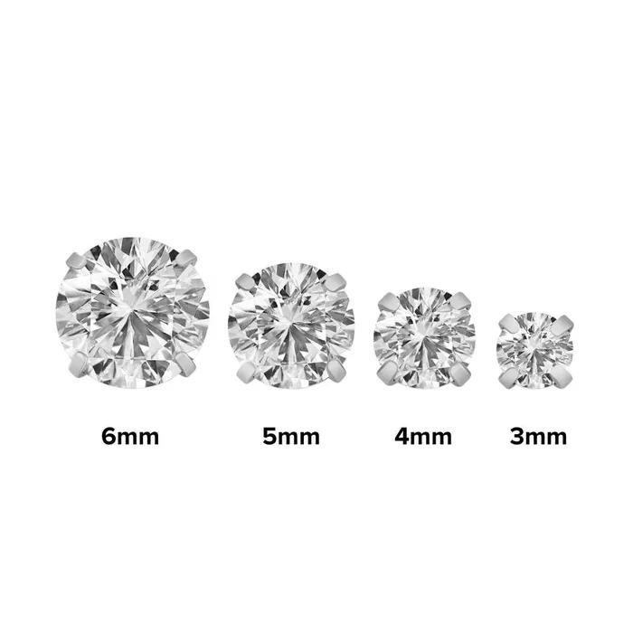 Painful Pleasures 14g 12g Internally Threaded Crystal or Black ProngSet Round Jewel Top Price Per 1 Anal