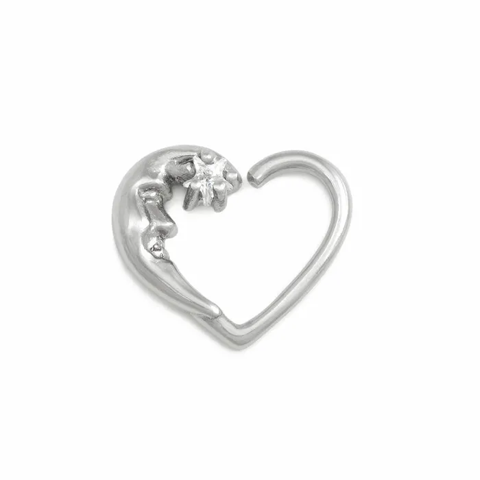 Painful Pleasures 16g Crystal Star Moon Bendable Heart Ear Jewelry Price Per 2 Dildos