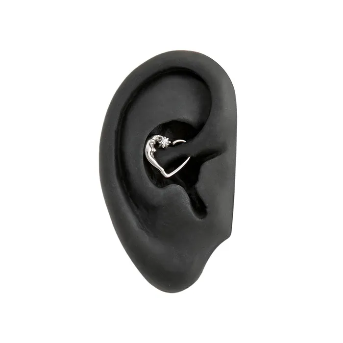 Painful Pleasures 16g Crystal Star Moon Bendable Heart Ear Jewelry Price Per 2 Dildos
