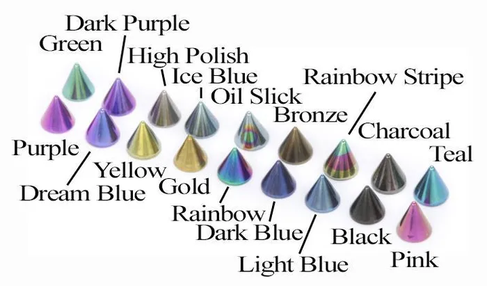 Painful Pleasures 18g16g Externally Threaded Titanium Cone Price Per 1 Vibrators