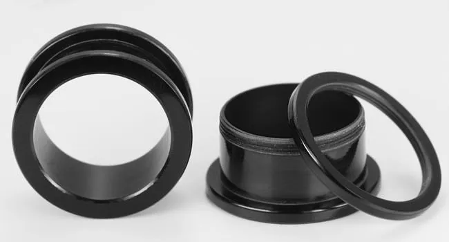 Painful Pleasures Anal Black Acrylic Threaded Tunnel 6g up to 2 Price Per 1