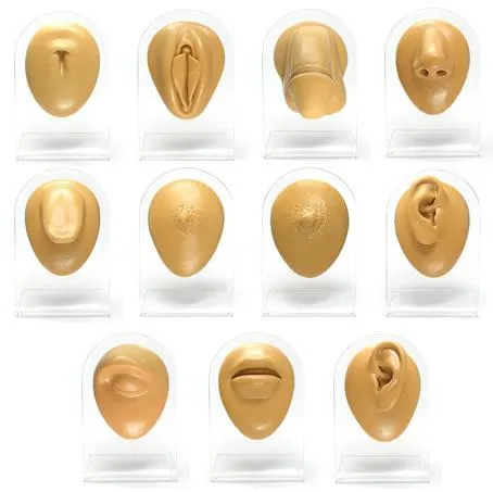 Painful Pleasures Anal Silicone Right Ear Plug Display Tan Body Bit Version 1