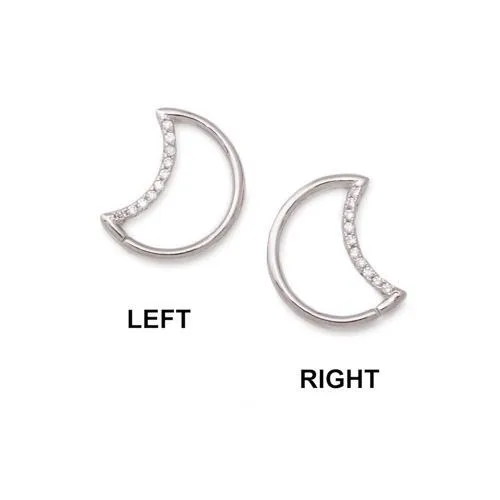 Painful Pleasures Dildos 16g Sterling Silver Crescent Moon Bendable Ear Jewelry with Crystals Price Per 1 Painful Pleasures Dildos 16g Sterling Silver Crescent Moon Bendable Ear Jewelry with Crystals Price Per 1