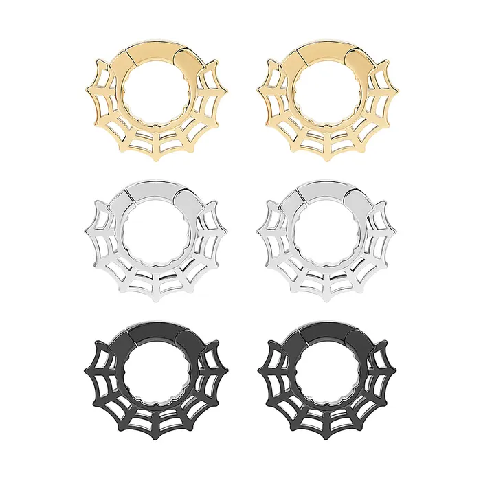 Painful Pleasures Dildos Stainless Steel Spiderweb Clicker Ear Weights Price Per 2 Painful Pleasures Dildos Stainless Steel Spiderweb Clicker Ear Weights Price Per 2