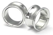 Painful Pleasures Dildos Thick Double Flared Stainless Steel Earlet Price Per 1