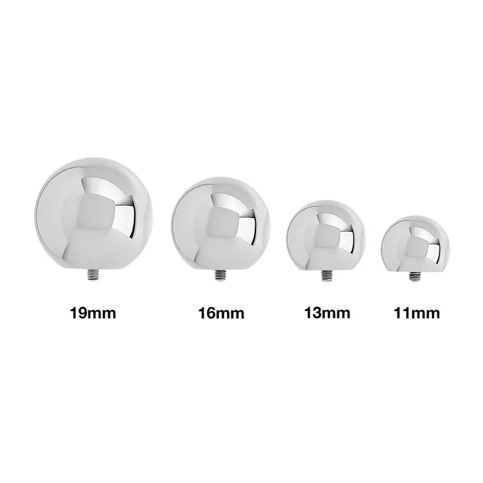Painful Pleasures Male Sex Toys 0g Internally Threaded CounterSunk Ball Price Per 1