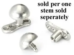 Painful Pleasures Male Sex Toys 14g 12g Internally Threaded 5mm Steel Half Ball Price Per 1 Painful Pleasures Male Sex Toys 14g 12g Internally Threaded 5mm Steel Half Ball Price Per 1