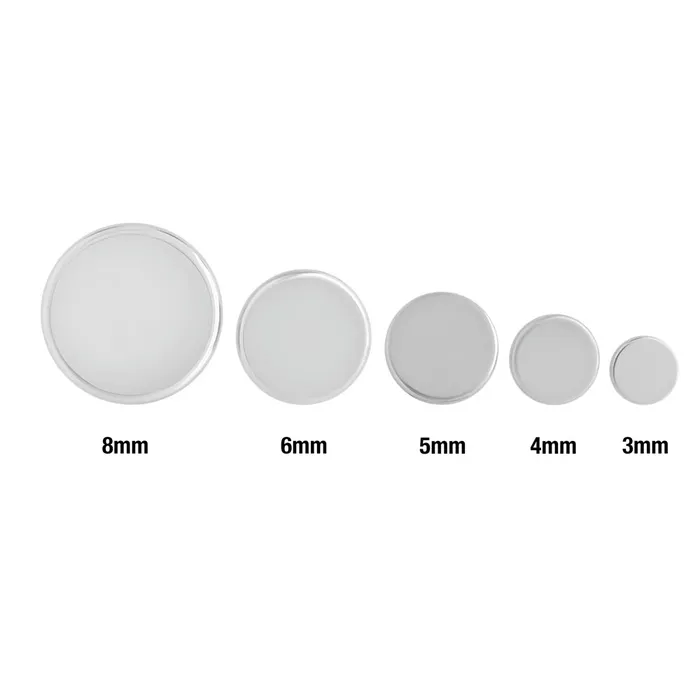 Painful Pleasures Male Sex Toys 14g 12g Internally Threaded Flat Steel Disc Price Per 1