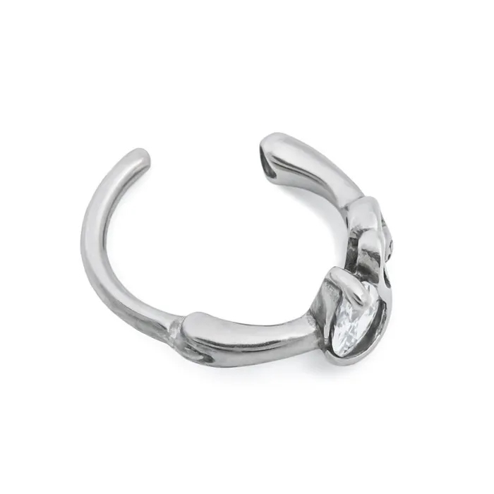 Painful Pleasures Male Sex Toys 14g 38 Crystal Jeweled Swan Steel Clicker