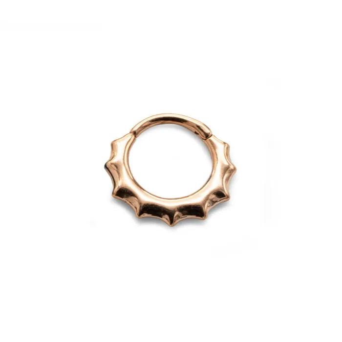 Painful Pleasures Vibrators 16g PVD Coated Webbed Septum Clicker