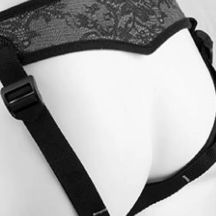 Pipedream Products Female Sex Toys Body Dock Suction Cup StrapOn Harness with Lace Detail