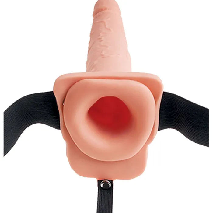 Pipedream Products Female Sex Toys Fetish Fantasy Hollow Squirting Dildo 75 Inch wBalls Strapon Harness Vanilla