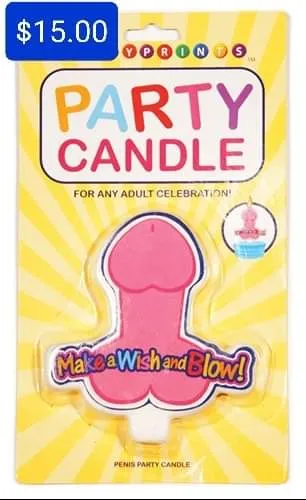 Pleasher Spot Vibrators Party Pecker Candle