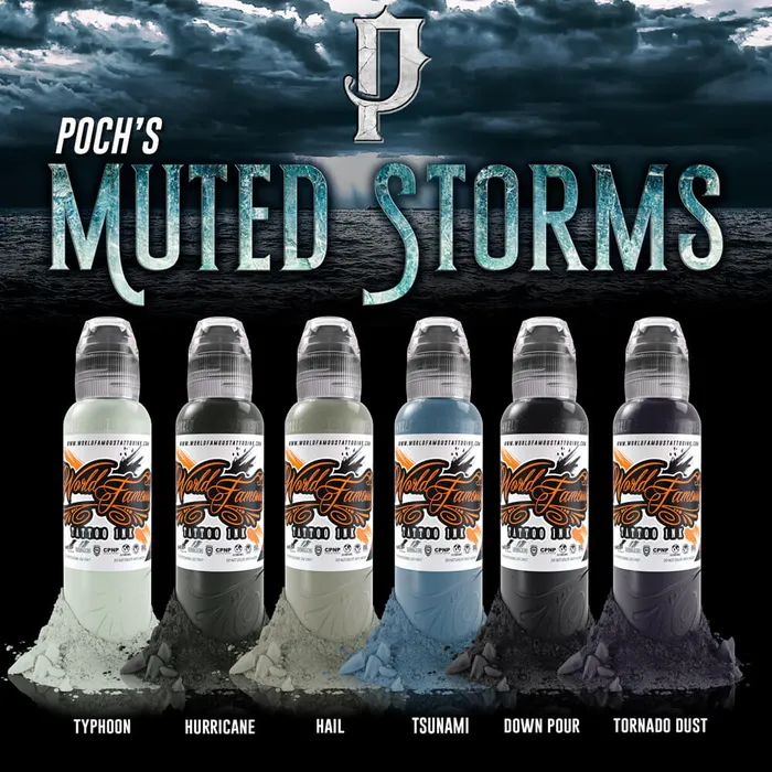 Poch Muted Storm Set World Famous Tattoo Ink Pick Size World Famous Male Sex Toys