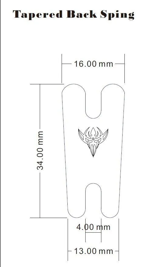 Precision Anal 016 Thick Tapered Blue Carbon Steel Back Spring