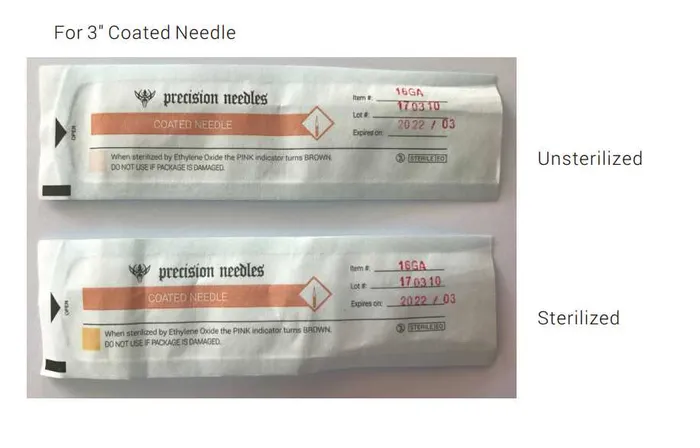 Precision Needles Anal 16g Sterilized 3 Coated Piercing Needles Box of 100