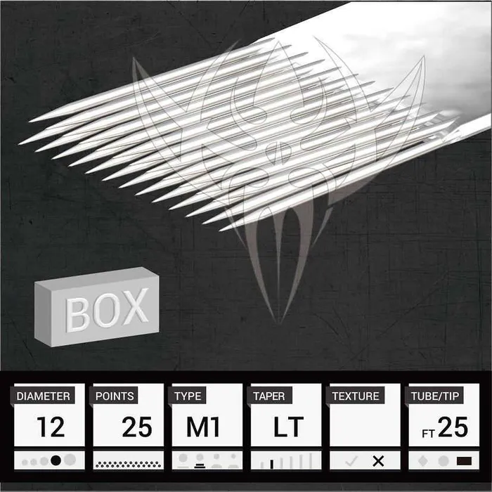 Precision Needles Female Sex Toys 12 Standard Magnum Precision Needles Box of 50 Premade Sterilized Tattoo Needles