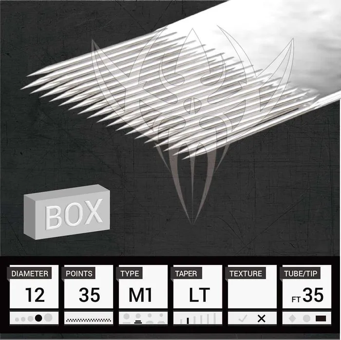 Precision Needles Female Sex Toys 12 Standard Magnum Precision Needles Box of 50 Premade Sterilized Tattoo Needles