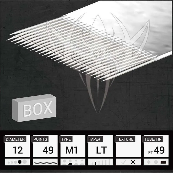 Precision Needles Female Sex Toys 12 Standard Magnum Precision Needles Box of 50 Premade Sterilized Tattoo Needles