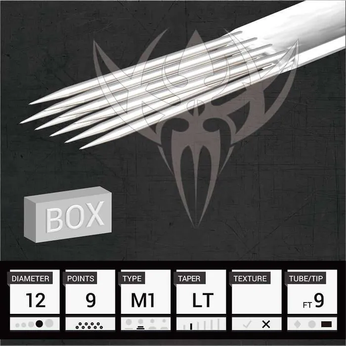 Precision Needles Female Sex Toys 12 Standard Magnum Precision Needles Box of 50 Premade Sterilized Tattoo Needles