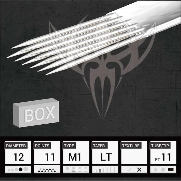Precision Needles Female Sex Toys 12 Standard Magnum Precision Needles Box of 50 Premade Sterilized Tattoo Needles
