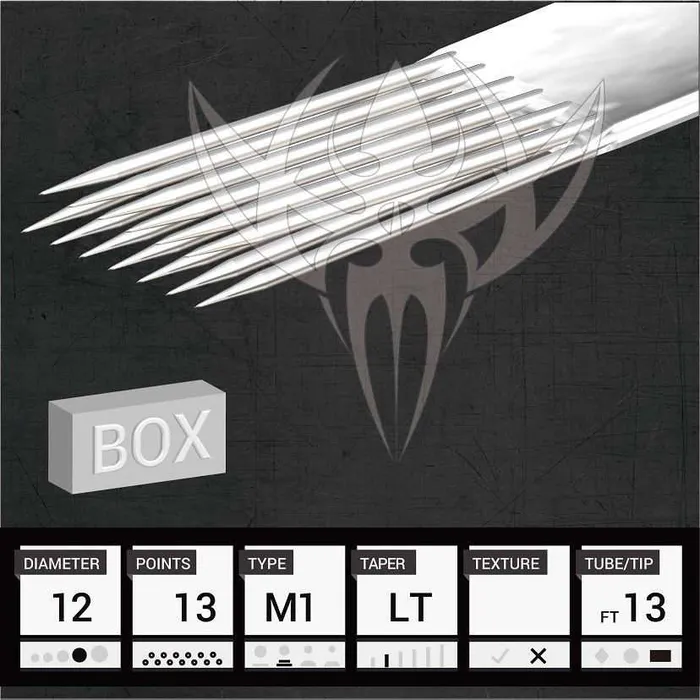 Precision Needles Female Sex Toys 12 Standard Magnum Precision Needles Box of 50 Premade Sterilized Tattoo Needles