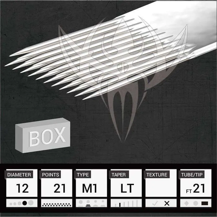 Precision Needles Female Sex Toys 12 Standard Magnum Precision Needles Box of 50 Premade Sterilized Tattoo Needles