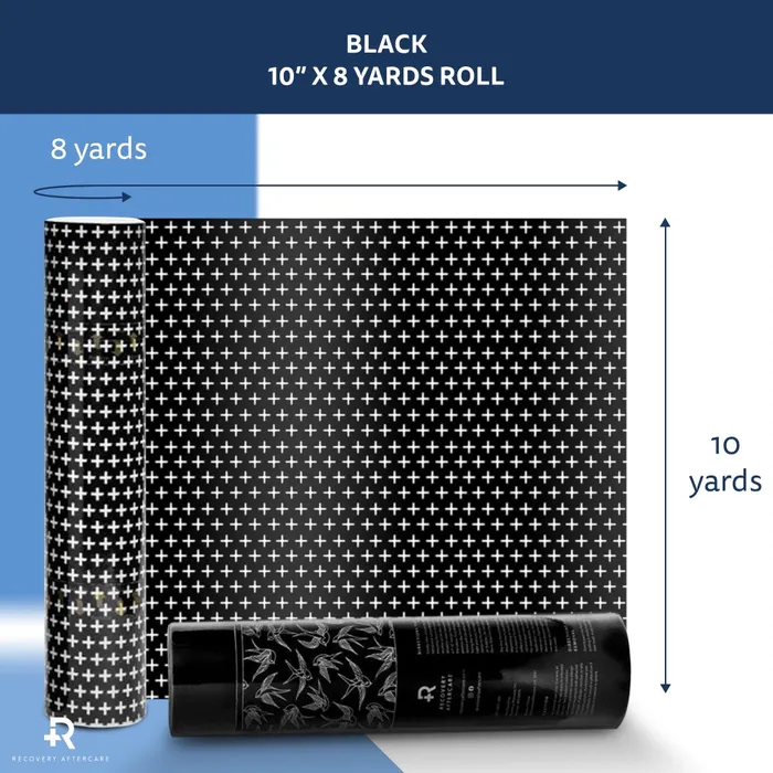 Recovery Derm Shield 10 x 8 Yard Roll Black Recovery Anal