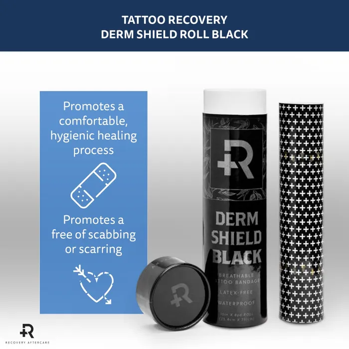 Recovery Derm Shield 10 x 8 Yard Roll Black Recovery Anal